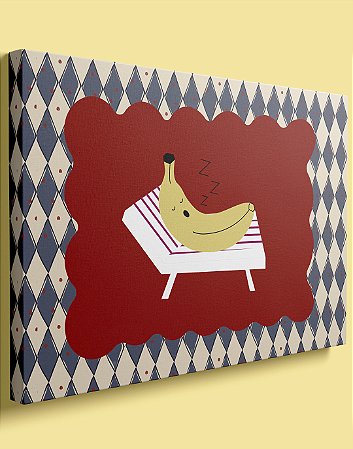 Quadrinho Canvas 25x36 - Mapa do Tesouro - Bananinha