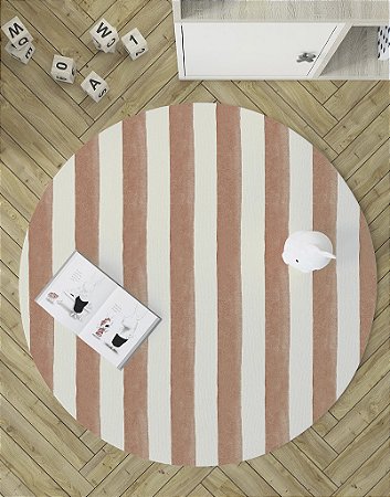 Tapete Playmat Listrado Aqua - Coral - 1,00D