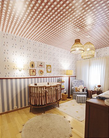 Papel de parede Amazonya Vichy Cereja