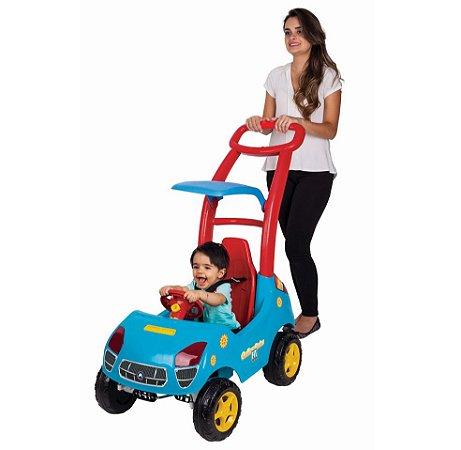 Roller Baby Fit Azul Som e Luz C/ Empurrador - Magic Toys
