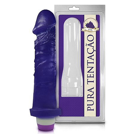 Penis De Borracha Com Vibrador Prótese Com Aroma 18 X 4,4cm