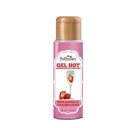 Gel Comestível Hot 35ml Hot Flowers - Morango Com Champanhe