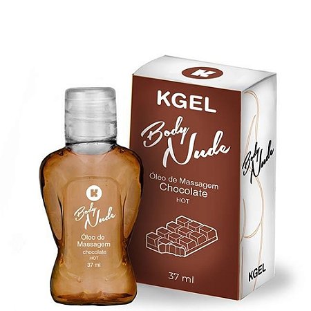 Body Nude óleo De Massagem Hot Beijável 37ml Kgel - Chocolate