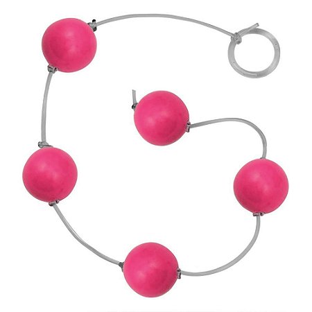 Bolinha Tailandesa M Em Acrílico Com Corda Em Silicone êxtase - Rosa