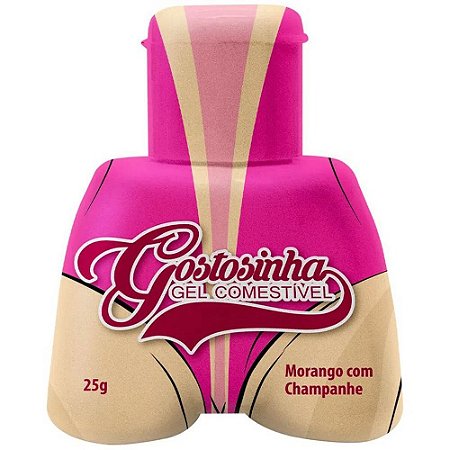 Gostosinha Gel Comestível Para Sexo Oral Hot 25g Pepper Blend - Morango Com Champanhe