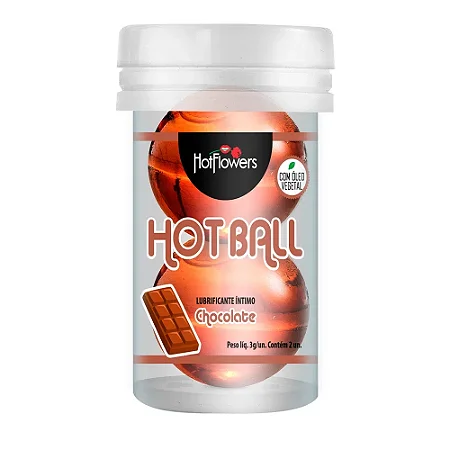 Hot Ball 2 Unidades Beija Muito Hot Flowers - Chocolate