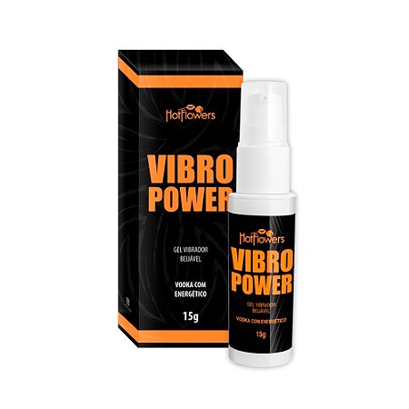 Gel Vibrante Beijável Vibro Power 15g Hot Flowers - Vodka Com Energético