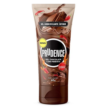 Gel Lubrificante íntimo Sabor E Aroma Fire 60g Prudence - Chocolate Com Pimenta