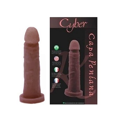 Capa Peniana Cyber 18 X 3,8cm K Gel - Chocolate