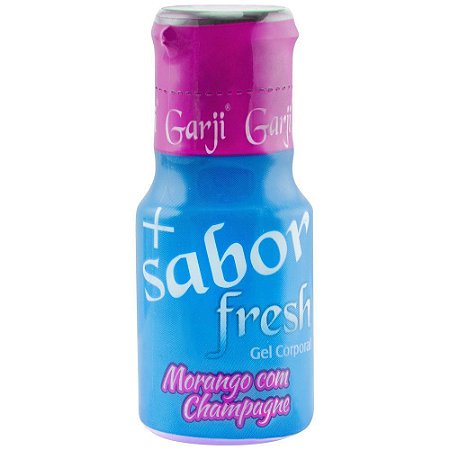 + Sabor Fresh Ice Gel Comestível 15ml Garji - Morango Com Champanhe