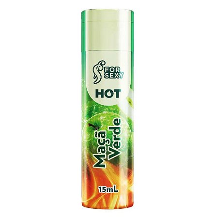 Gel Hot Beijável Para Massagem 15ml For Sexy - Maçã Verde