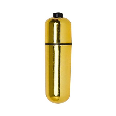 Vibrador Power Bullet Estimulador De Clitóris Com 10 Vibrações Sexy Import - Dourado