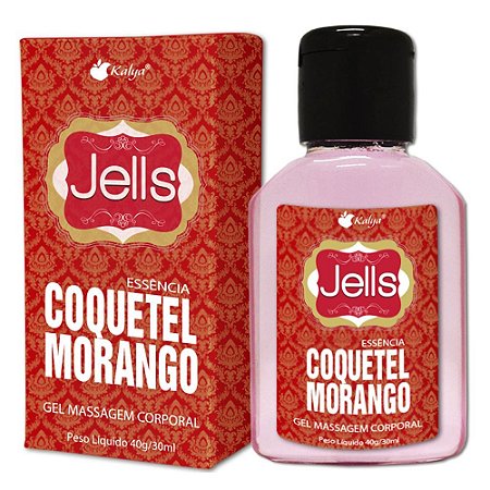 Jells Coquetel Gel Hot Coméstivel 30ml Kalya - Morango