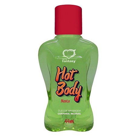 Hot Body óleo De Massagem Corporal Beijável 44ml Sexy Fantasy - Menta