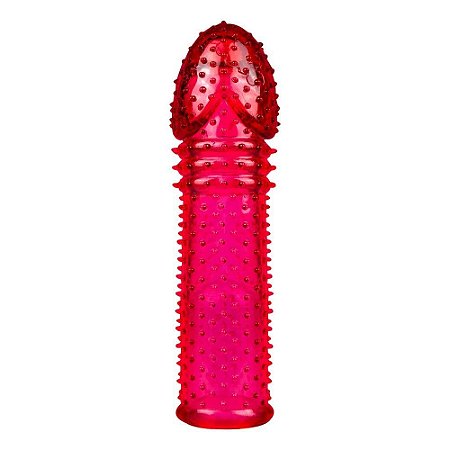 Capa Peniana Expansora Colors 14cm La Pimienta | loja fetiches Sex Shop - Vermelho