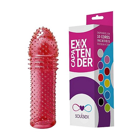 Capa Peniana Extender Colors 15cm Soulsex | loja fetiches Sex Shop - Vinho