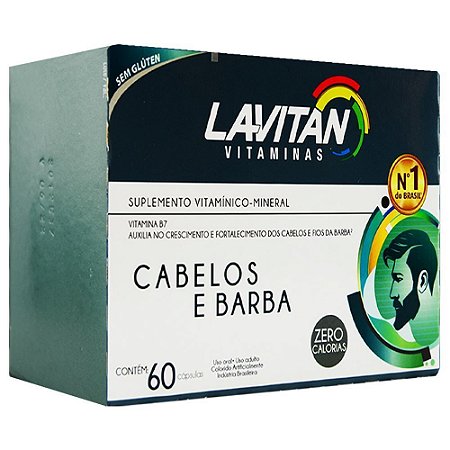 Lavitan Vitaminas Cabelos e Barba 60 Cápsulas - Cimed