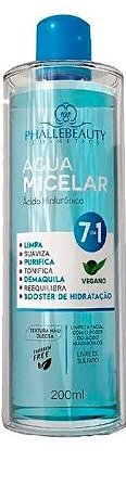 Água Micelar com Ácido Hialurônico 7 em 1 Phallebeauty 200ml PH0504