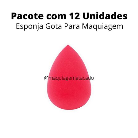 Esponja Gota Para Maquiagem Atacado Box 12 Unidades