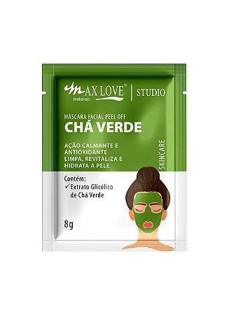 Máscara Facial Peel Off Chá Verde Sachê 8g Max Love