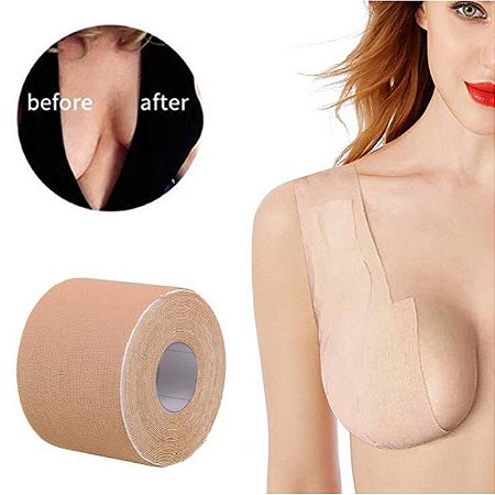 BOOB TAPE - Sutiã Adesivo de Fita Push Up Levanta e Modela Seios Várias  Posições de Uso