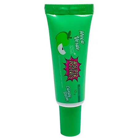 Hidratante Labial Candy Balm Gloss Maçã Verde Super Poderes Cor Verde HLSP06