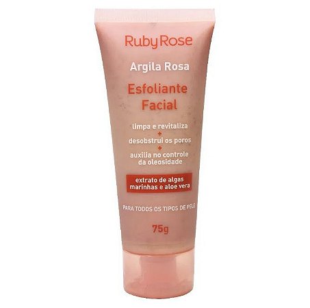 Esfoliante Facial Argila Rosa Ruby Skin Ruby Rose HB405