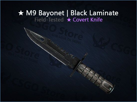 M9 Bayonet Black Laminate Field Tested Csgostore Sua Loja De Skins Csgo