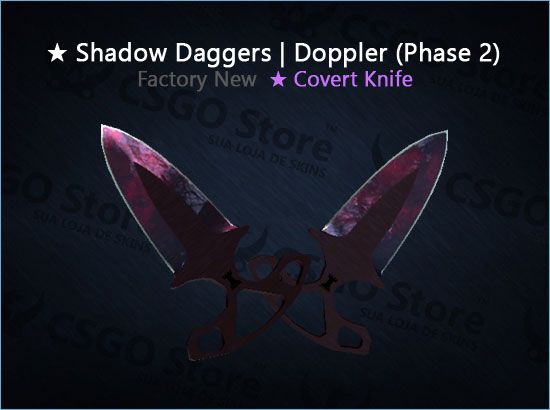 Shadow Daggers | Doppler Phase 2 (Factory New) - CSGOStore ...