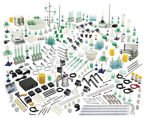 Conjunto de Química Inorgânica com Sensores e Interface para 4 grupos