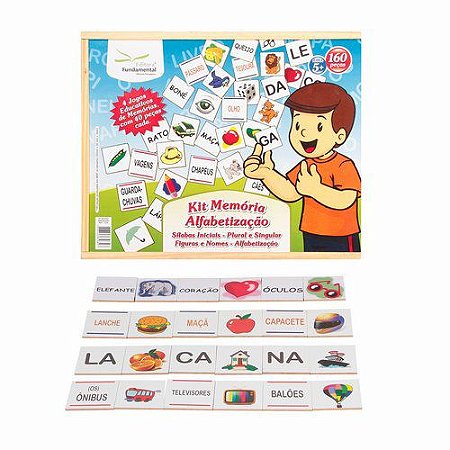 Kit Memória Alfabetização - 4 jogos