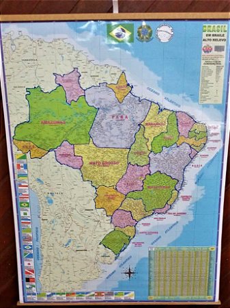 Mapa do Brasil em Braille