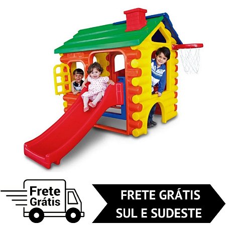 Casinha Infantil em Plástico (sem cerquinha) - Modelo Chalé Royale Gold  - Freso