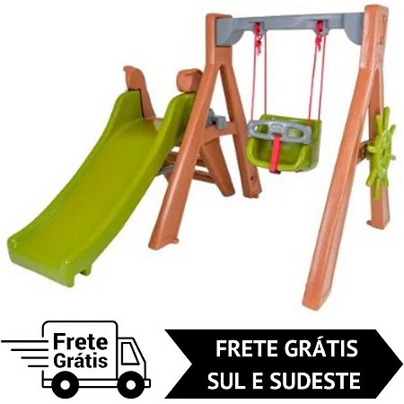 Playground Infantil Baby Dinoplay com Balanço e Escorregador - Freso