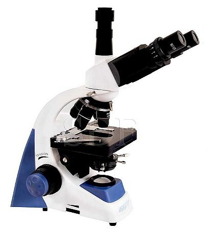 Microscópio Biológico Trinocular c/ Aumento de 40x a 1.600x LED 3W