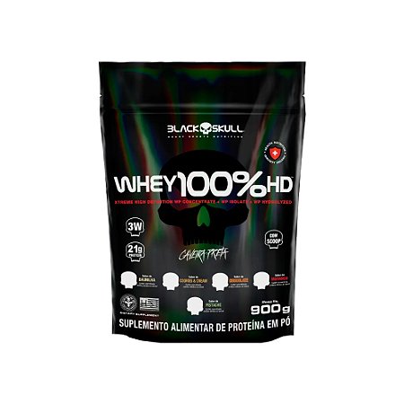 WHEY 100% HD - BLACK SKULL - 900g - REFIL
