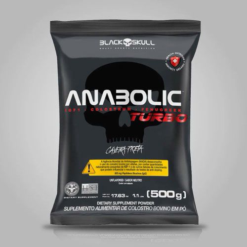 BLACK SKULL USA - ANABOLIC TURBO COLOSTRO BOVINO - REFIL 500G