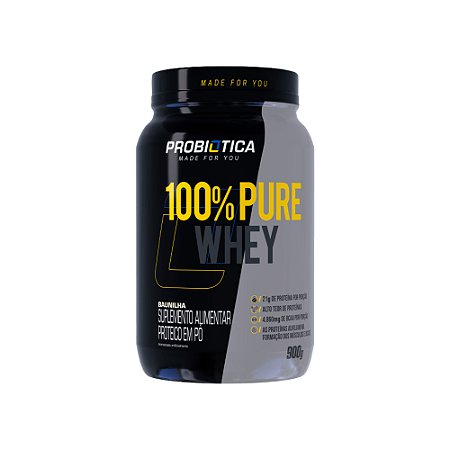 100% PURE WHEY - PROBIÓTICA  - 900G
