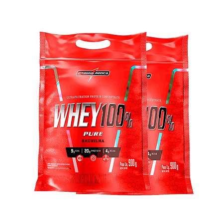 KIT 2x WHEY 100% PURE 900G INTEGRALMEDICA