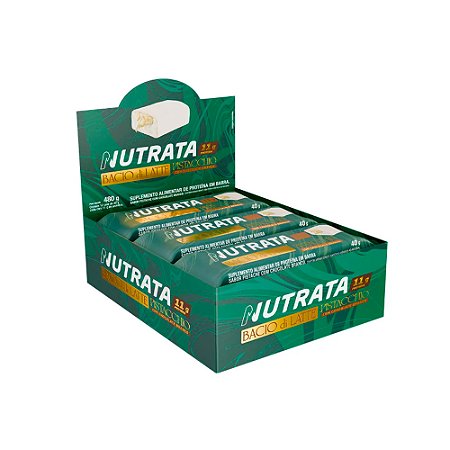 WHEY GREGO BAR PISTACHE BACIO DI LATTE - NUTRATA - 12UN