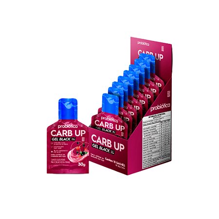CARB UP GEL BLACK - PROBIÓTICA - CAIXA 10UN (COM CAFEÍNA)