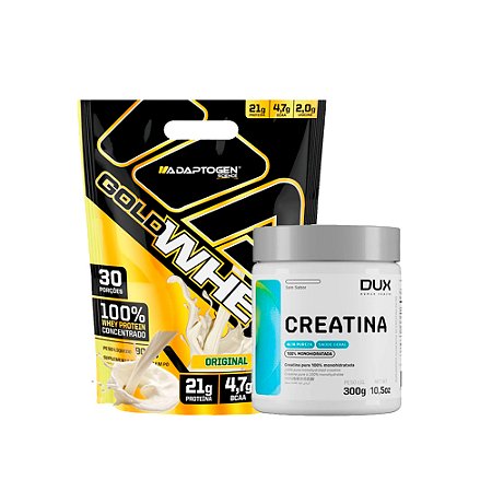 KIT GOLD WHEY 900G + CREATINA 300G