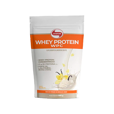 WHEY PROTEIN CONCENTRADO - VITAFOR - 900G (REFIL)