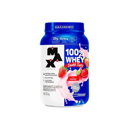 100% WHEY DOUBLE TASTY - MAX TITANIUM - 900G