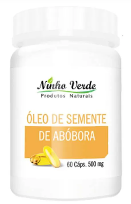 OLEO DE SEMENTE DE ABOBORA 60 CAPSULAS DE 500MG NINHO VERDE