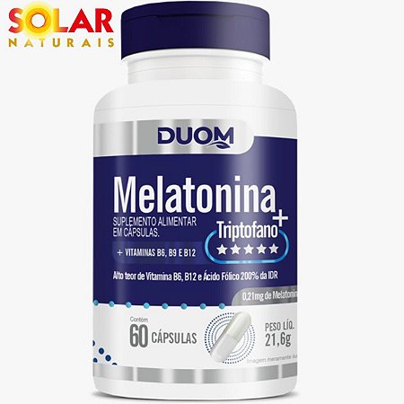 MELATONINA E L TRIPTOFANO 60 CAPSULAS 360MG DUOM