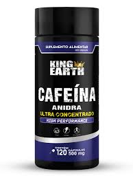 CAFEINA ANIDRA  120 CAPSULAS 420MG TERMOGENICO KING EARTH