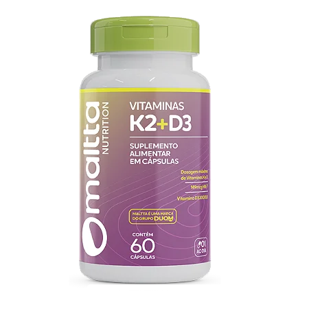 VITAMINA K2 E D3 60 CAPSULAS 450MG DUOM