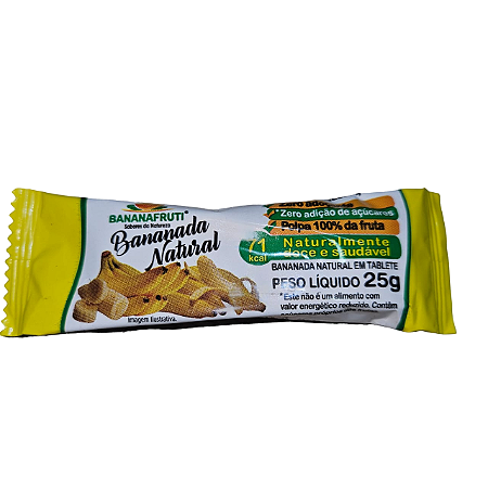 BANANADA ZERO ACUCAR 1 UNIDADE 25G BANANAFRUTI