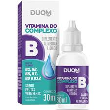 COMPLEXO B EM GOTAS 30ML SABOR FRUTAS VERMELHAS DUOM